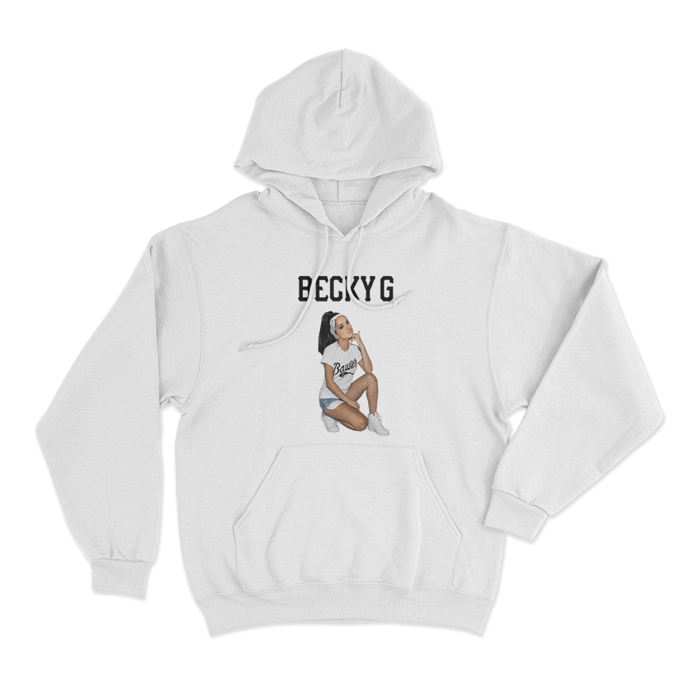 Becky G Portrait Unisex Hoodie White Becky G Portrait Unisex Hoodie White