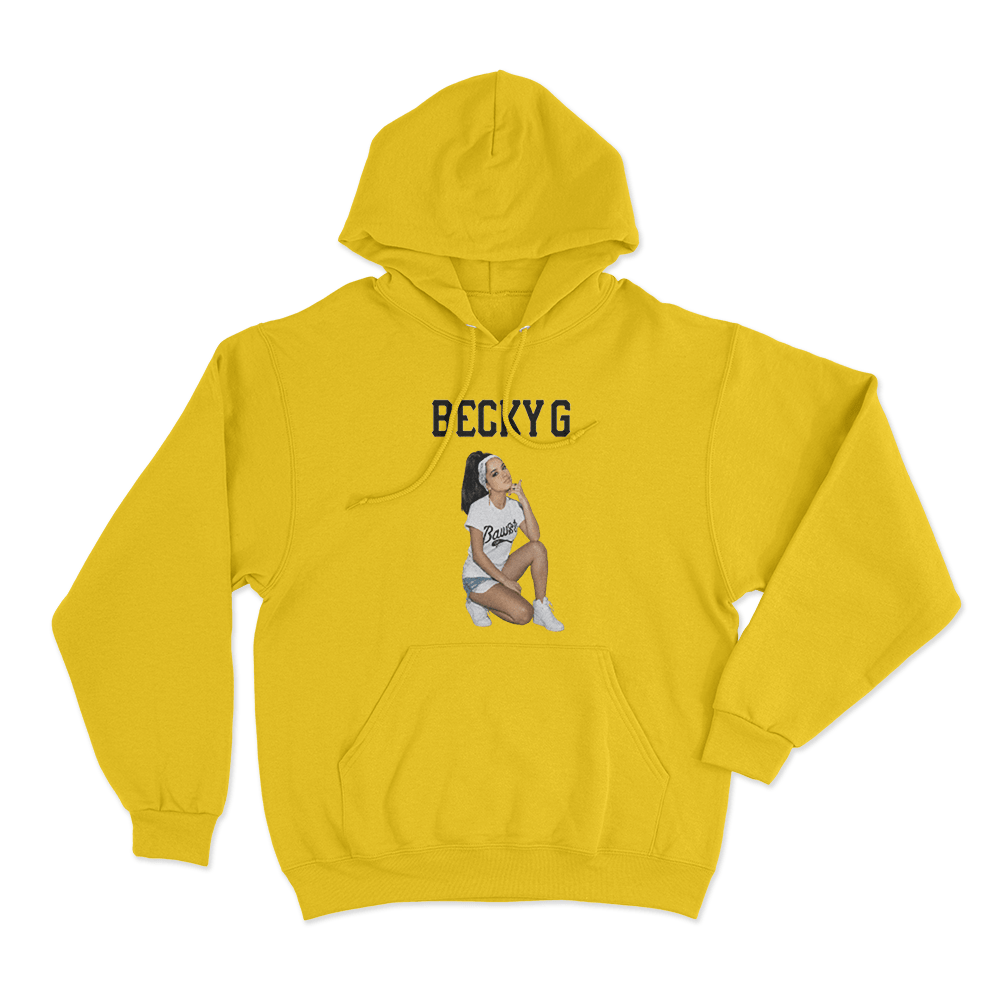 Becky G Portrait Unisex Hoodie Yellow Becky G Portrait Unisex Hoodie Yellow