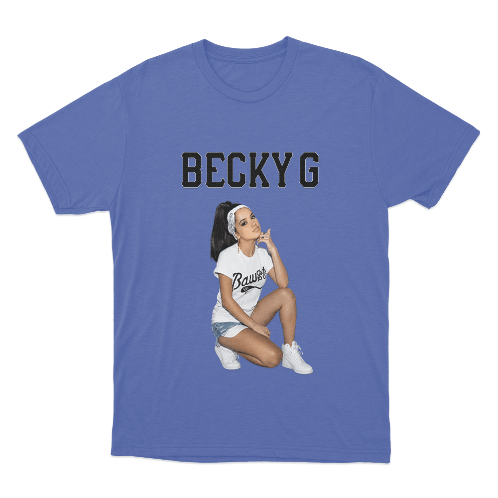 Becky G Portrait Unisex T Shirt Blue Becky G Portrait Unisex T Shirt Blue