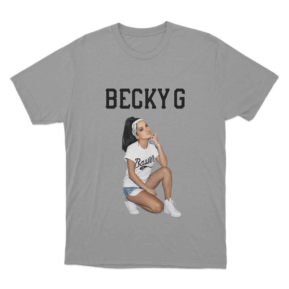 Becky G Portrait Unisex T Shirt Grey Becky G Portrait Unisex T Shirt Grey