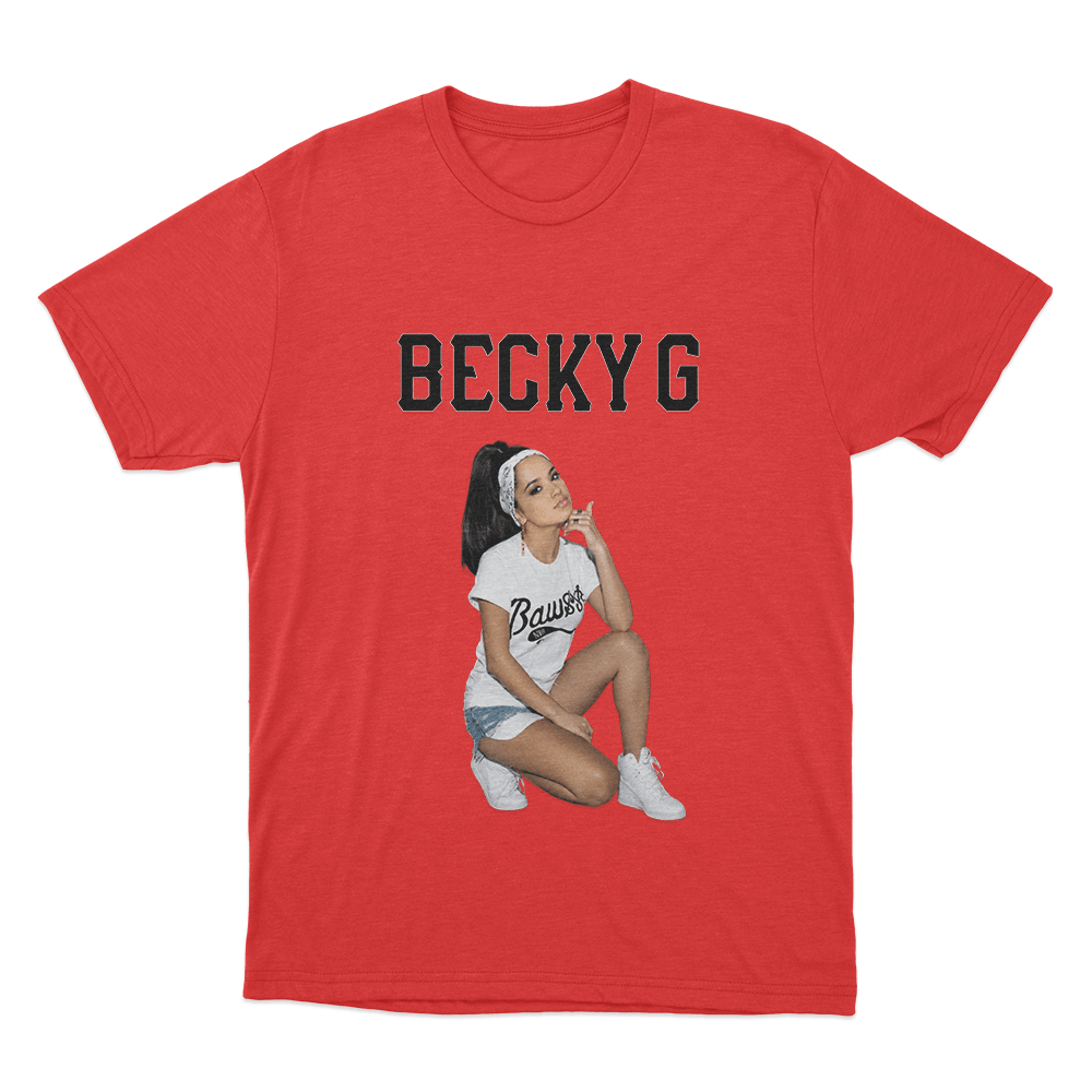 Becky G Portrait Unisex T Shirt Red Becky G Portrait Unisex T Shirt Red