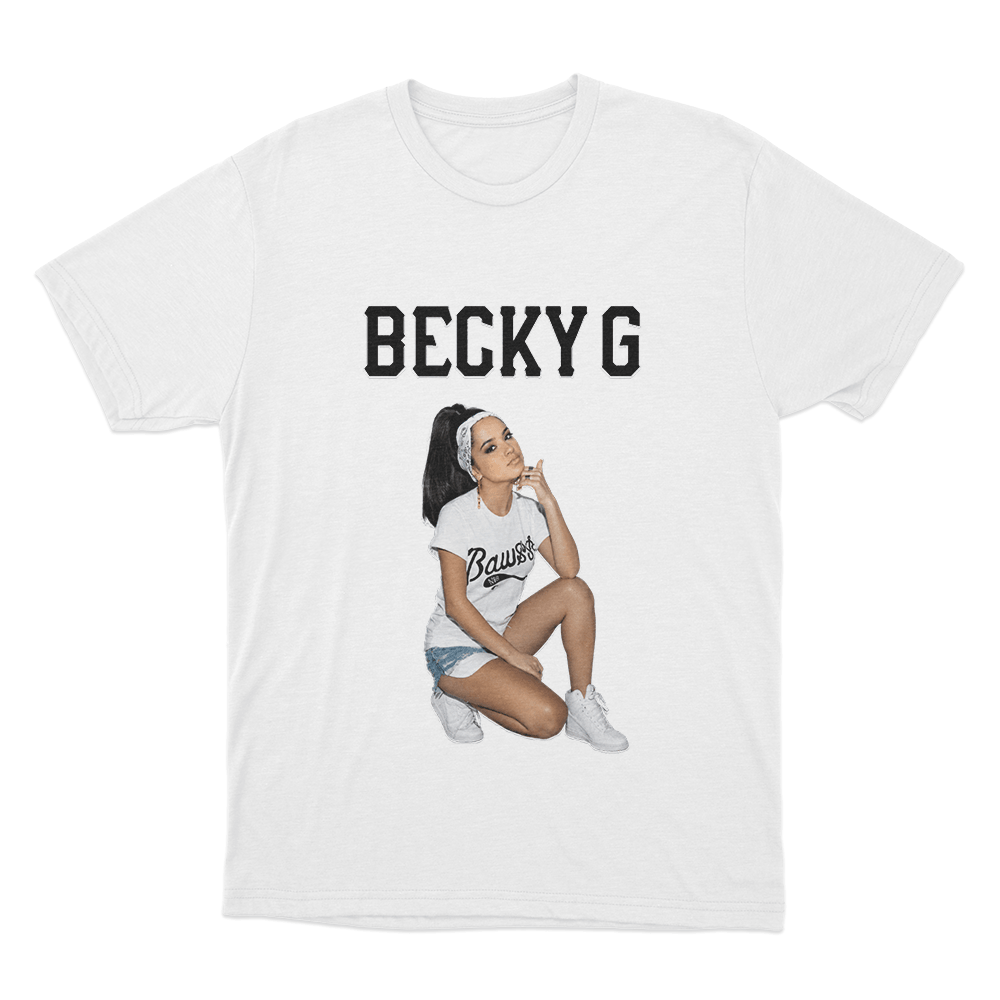Becky G Portrait Unisex T Shirt White Becky G Portrait Unisex T Shirt White