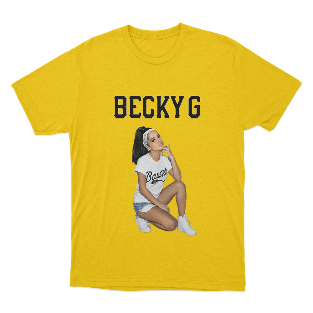 Becky G Portrait Unisex T Shirt Yellow Becky G Portrait Unisex T Shirt Yellow